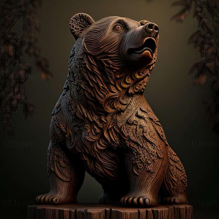 3D модель Ведмідь Войтек - відома тварина (STL)